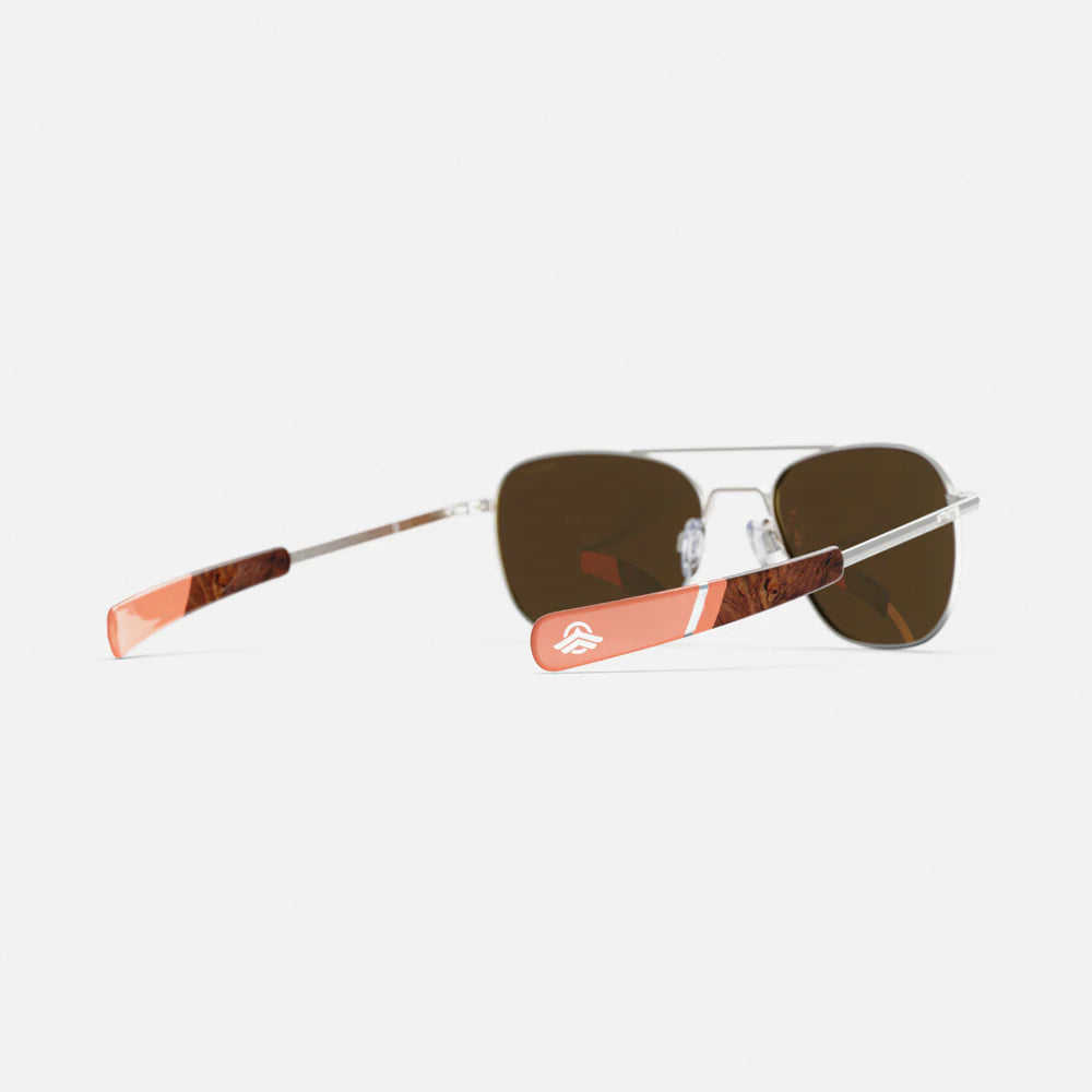 Randolph - Aviator Satin Silver & Rose Gold Mirror