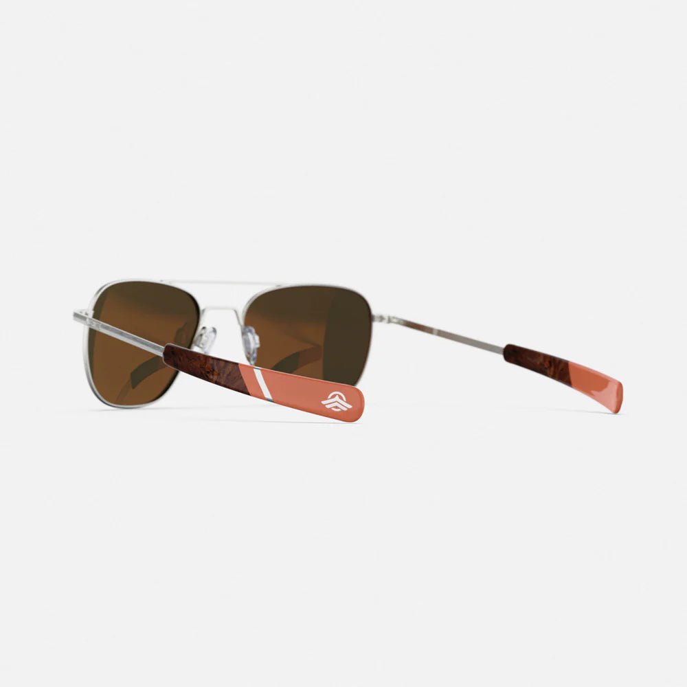 Randolph - Aviator Satin Silver & Rose Gold Mirror