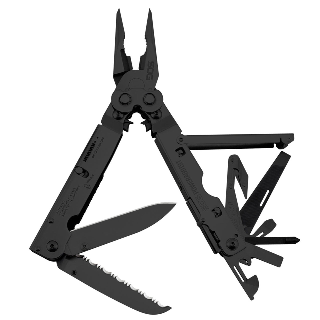 SOG PowerAssist - Black, Nylon Pouch