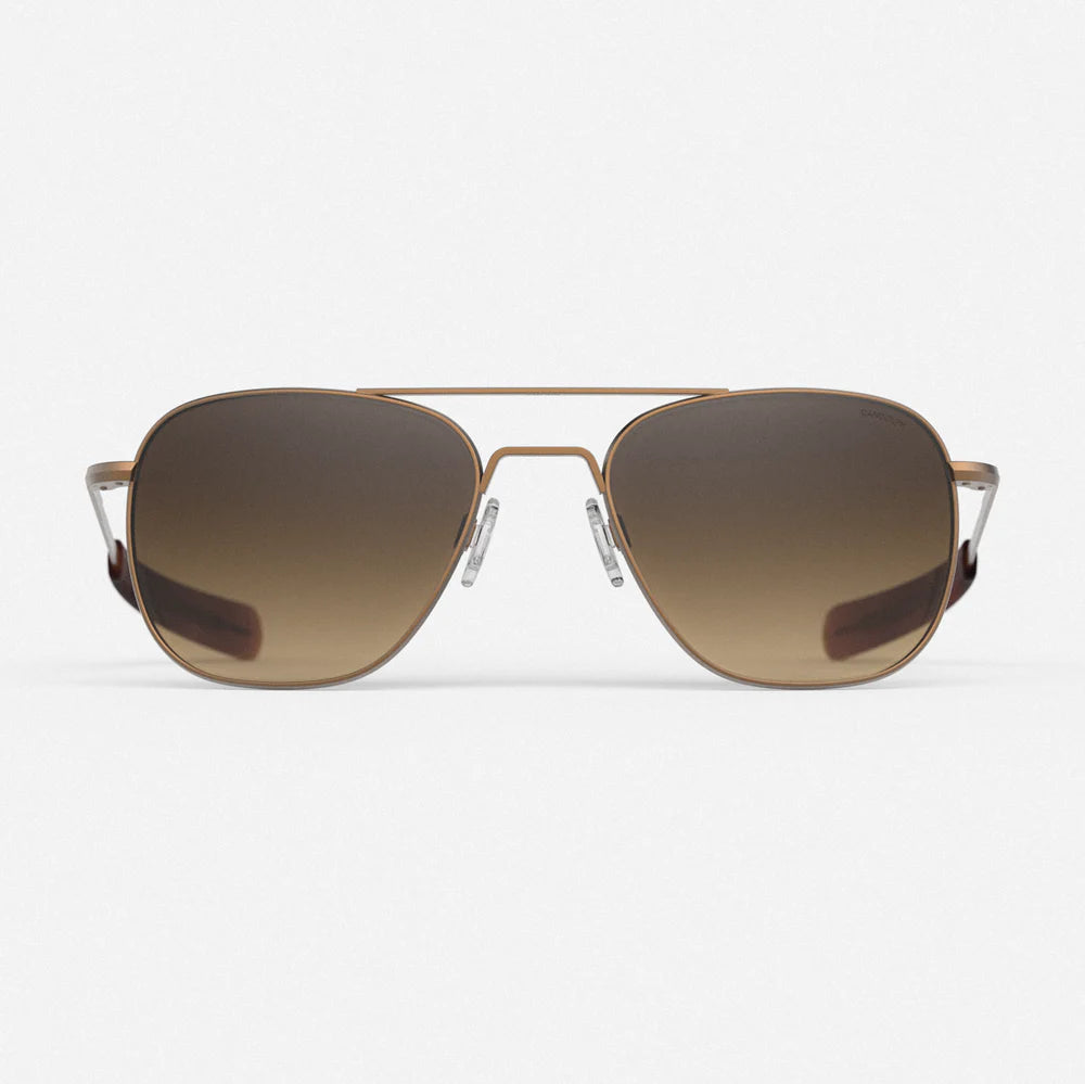 Randolph - Aviator 22k Satin Chocolate Gold & Cape Sand