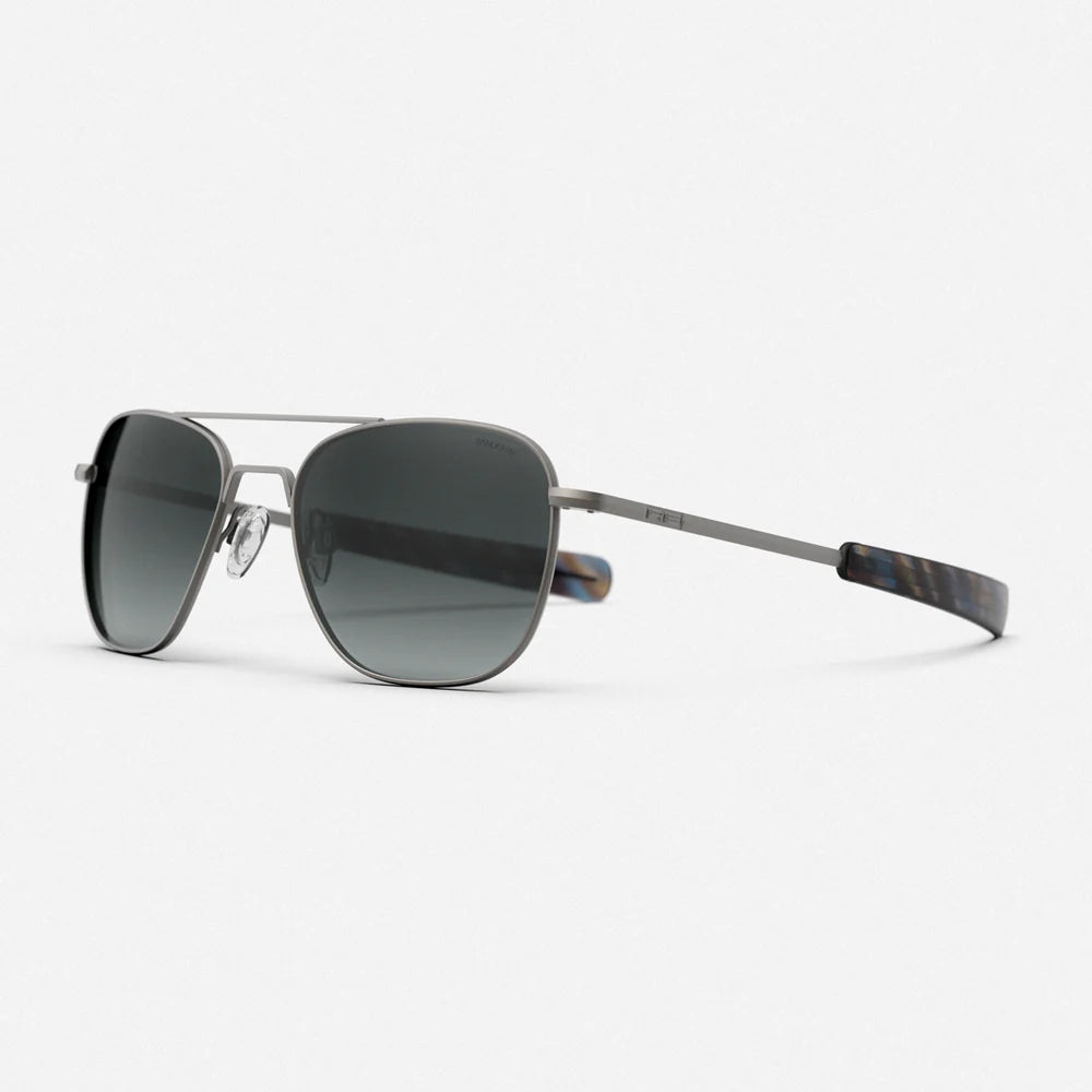 Randolph แว่นตา Aviator Satin Gunmetal & Slate