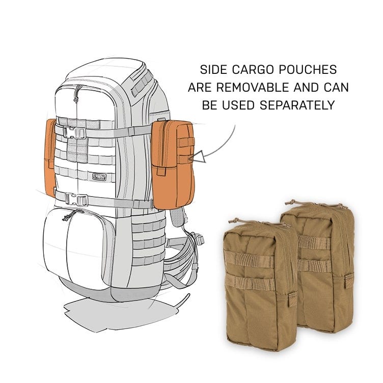 กระเป๋าสะพายหลัง 5.11 RUSH100 Backpack 60L สำหรับเดินป่า กลางแจ้ง ขนาดใหญ่