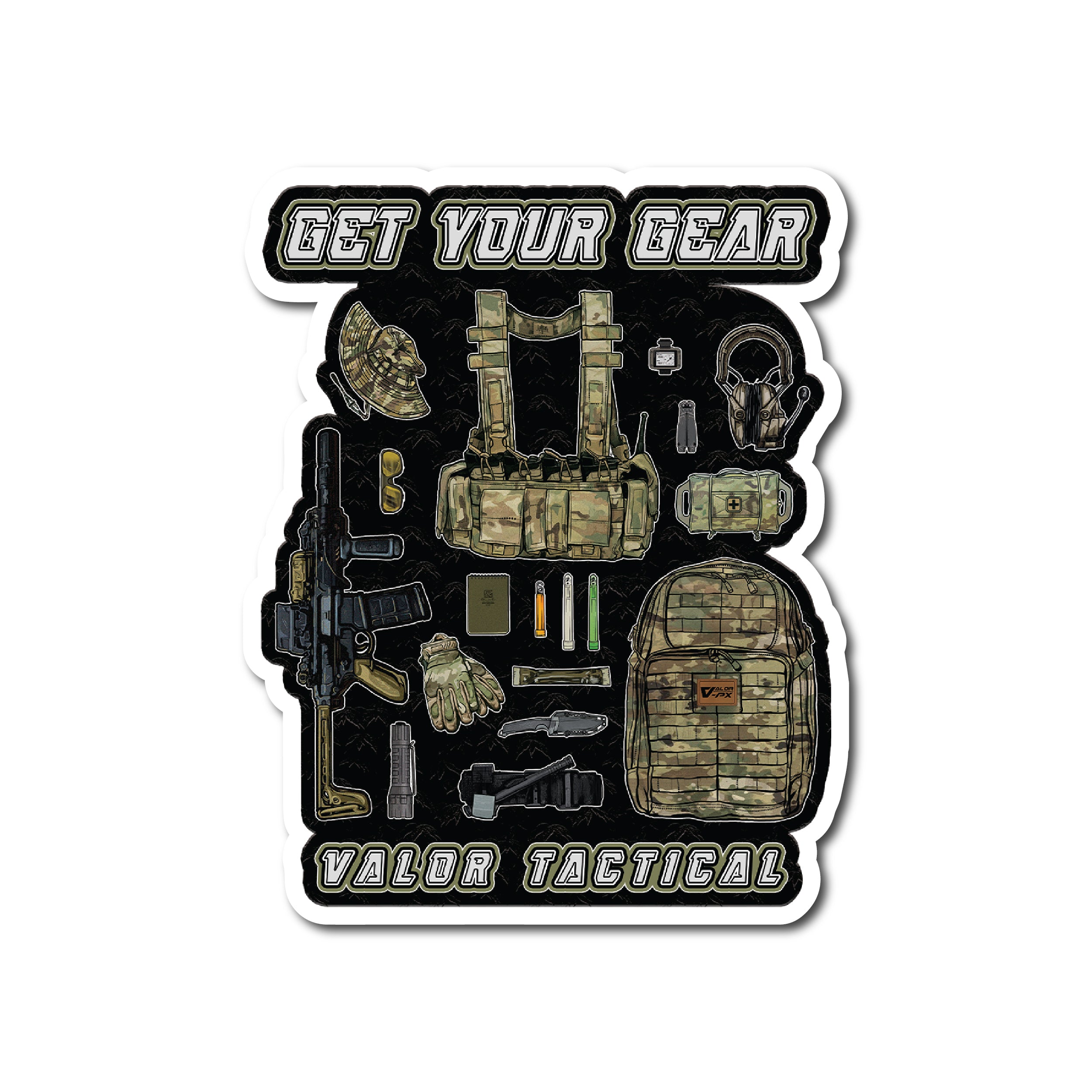 สติกเกอร์ VALOR PX - Tactical Stickers สติกเกอร์ลายกราฟฟิค พิเศษ