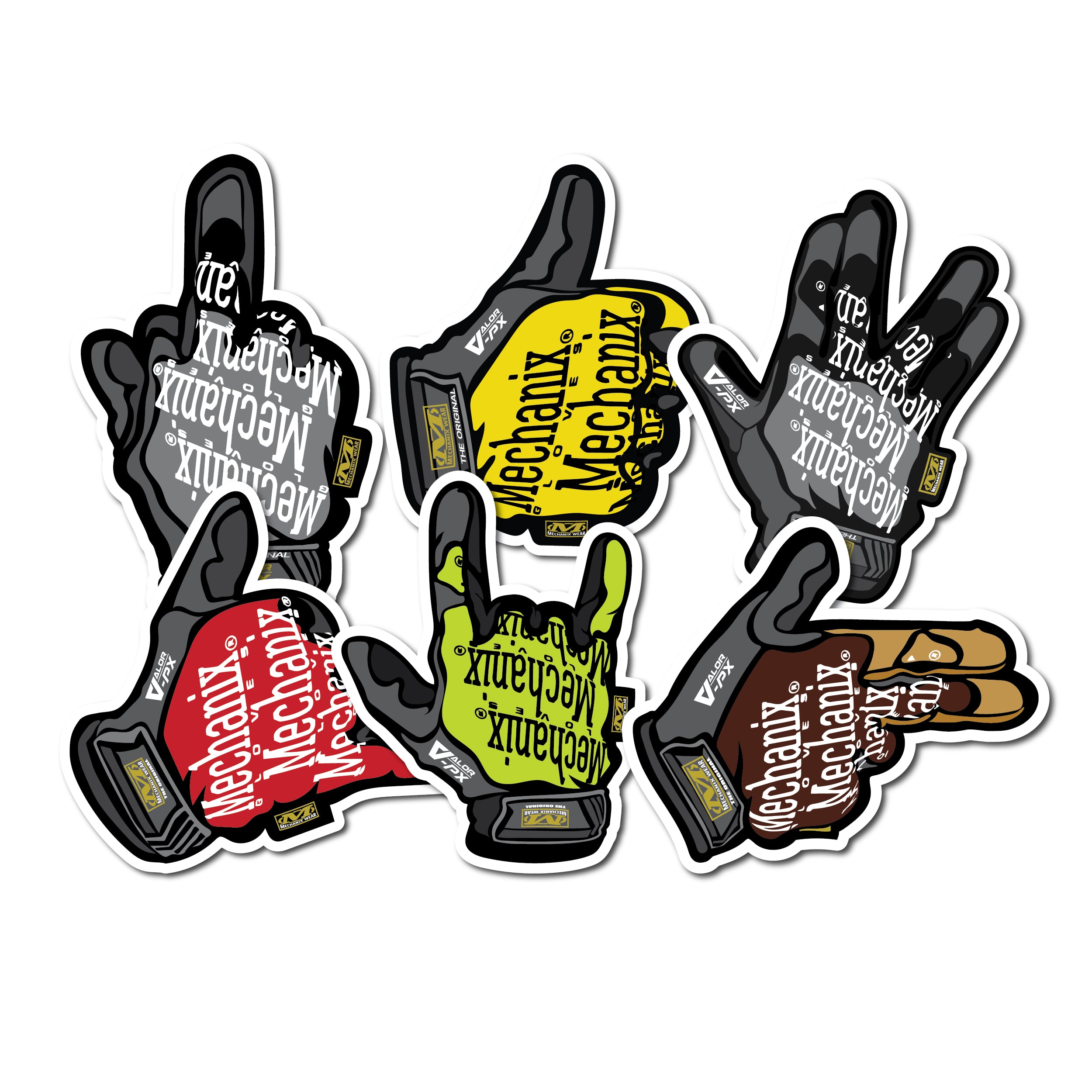 สติกเกอร์ VALOR PX - Sticker Mechanix SET 6 PCS  สติกเกอร์ชุด 6 ชิ้น