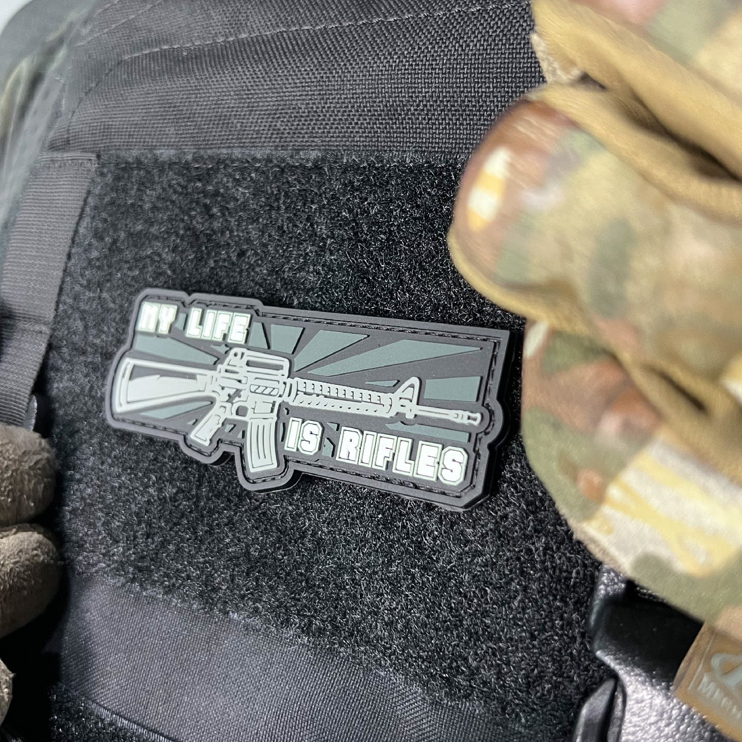 แพทซ์เวลโคร VALOR PX - PVC Patches My Life is my Rifles อาร์มพีวีซี ติดแขน