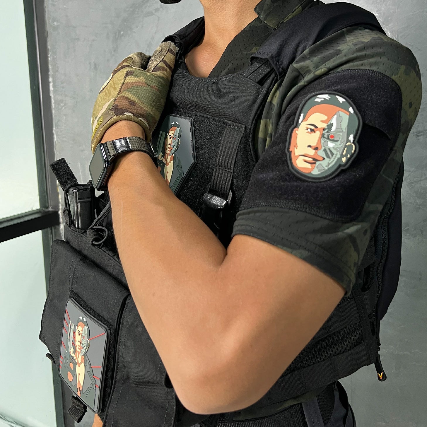 แพทซ์เวลโคร VALOR PX - PVC Patches จอมพล ป. T800 Head - Valor Story อาร์มพีวีซี ติดแขน