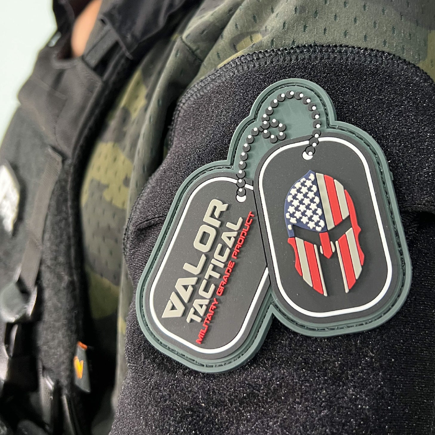 แพทซ์เวลโคร VALOR PX - PVC Patches Dogtag Valor Logo อาร์มพีวีซี ติดแขน