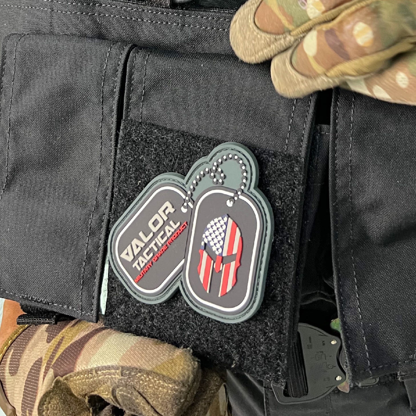แพทซ์เวลโคร VALOR PX - PVC Patches Dogtag Valor Logo อาร์มพีวีซี ติดแขน