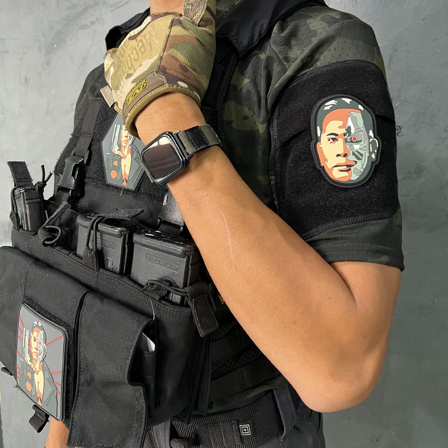 แพทซ์เวลโคร VALOR PX - PVC Patches จอมพล ป. T800 Head - Valor Story อาร์มพีวีซี ติดแขน