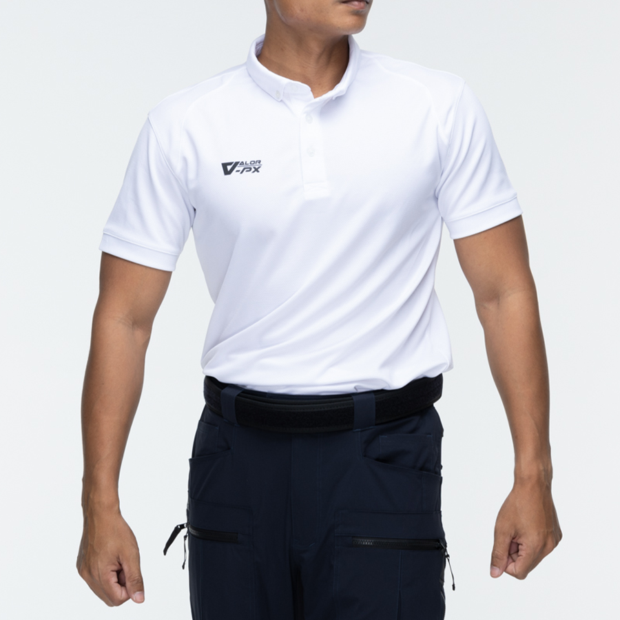 เสื้อโปโล VALOR PX - Proper Polo Shirts (Hiden 3D Screen Logo) เสื้อโปโลแขนสั้น ใส่สบาย