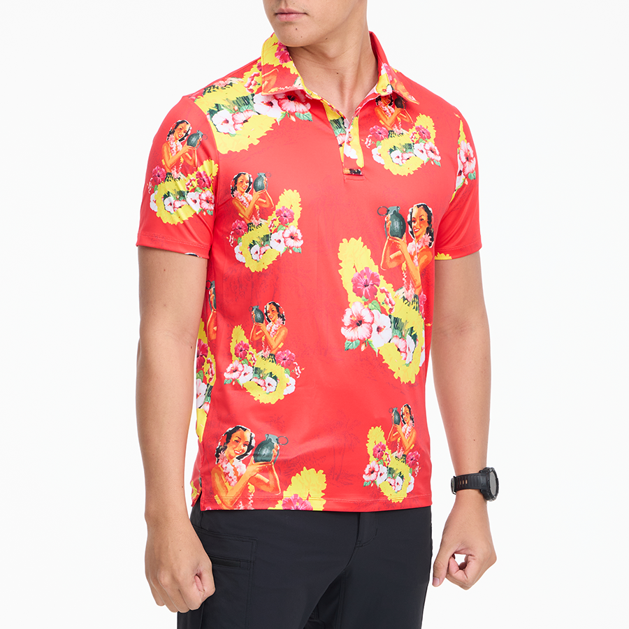 เสื้อโปโลฮาวาย VALOR PX - Girl Bomb Polo Hawaii Shirts