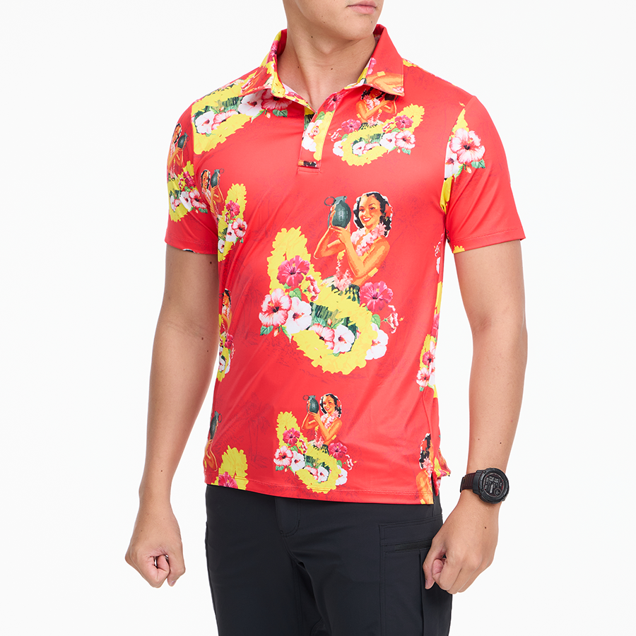 เสื้อโปโลฮาวาย VALOR PX - Girl Bomb Polo Hawaii Shirts