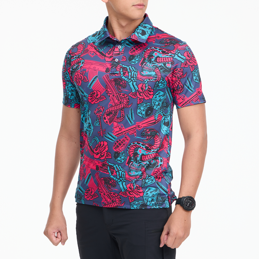 เสื้อโปโลฮาวาย VALOR PX - Venom Royale Polo Hawaii Shirt