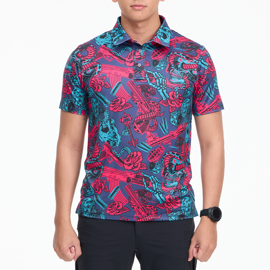 เสื้อฮาวาย VALOR PX - Venom Royale Polo Hawaii Shirt เสื้อใส่เที่ยว