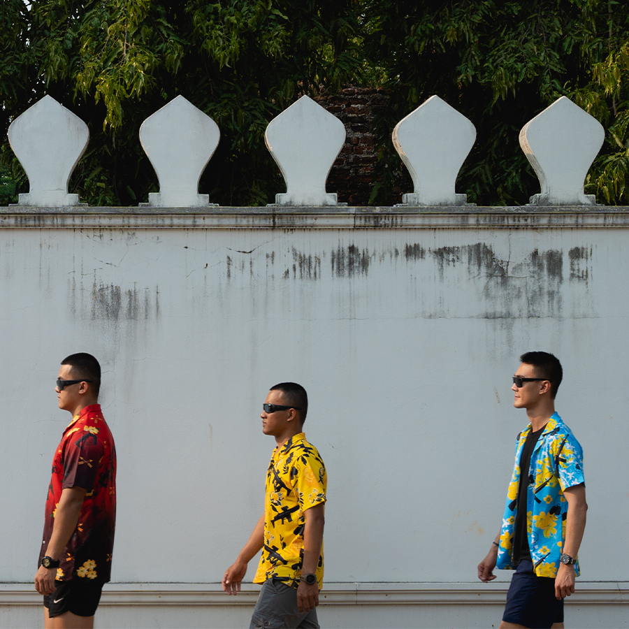 เสื้อฮาวาย VALOR PX - พญาครุฑประทับ Scar Hawaii Shirt