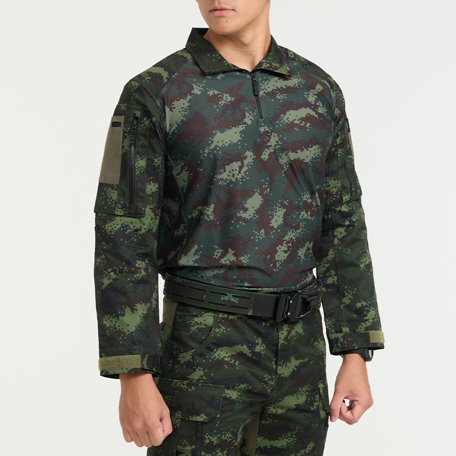 เสื้อทหาร VALOR PX - Native Combat Shirt เสื้อคอมแบทลายพราง ทหารบก