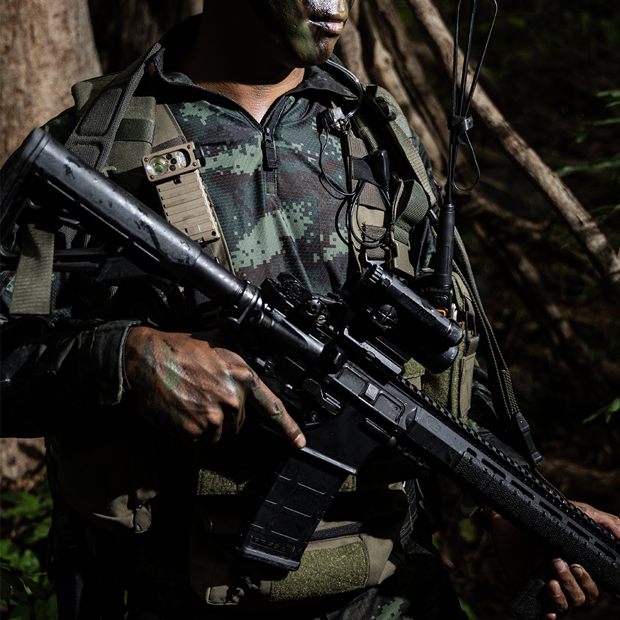 เสื้อทหาร VALOR PX - Native Combat Shirt เสื้อคอมแบทลายพราง ทหารบก