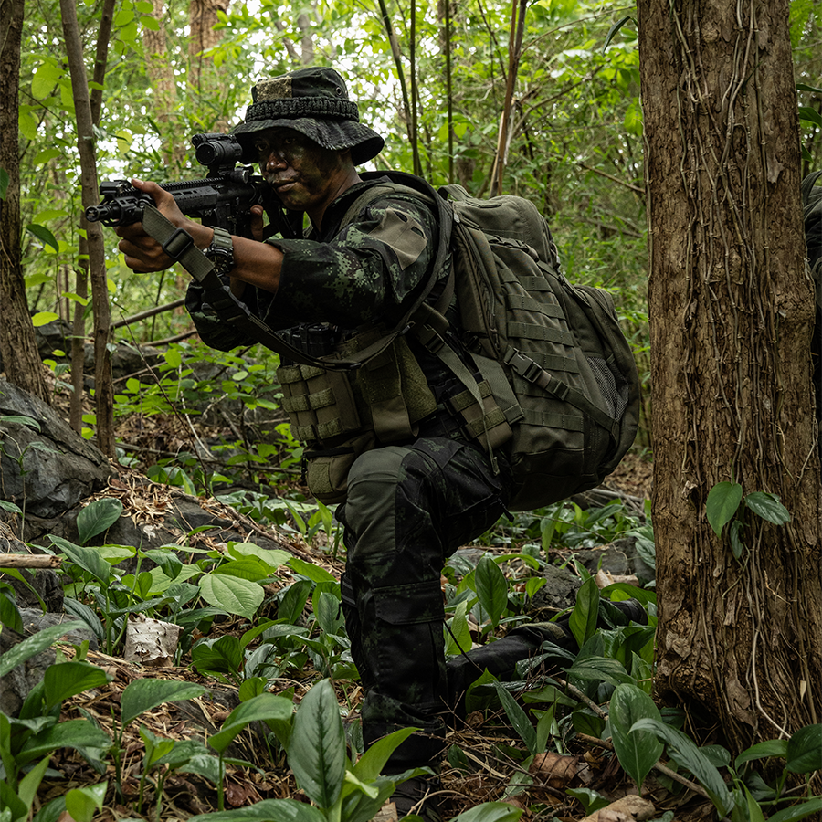 เสื้อทหาร Valor PX - Native Combat Shirt เสื้อคอมแบทลายพราง ทหารบก