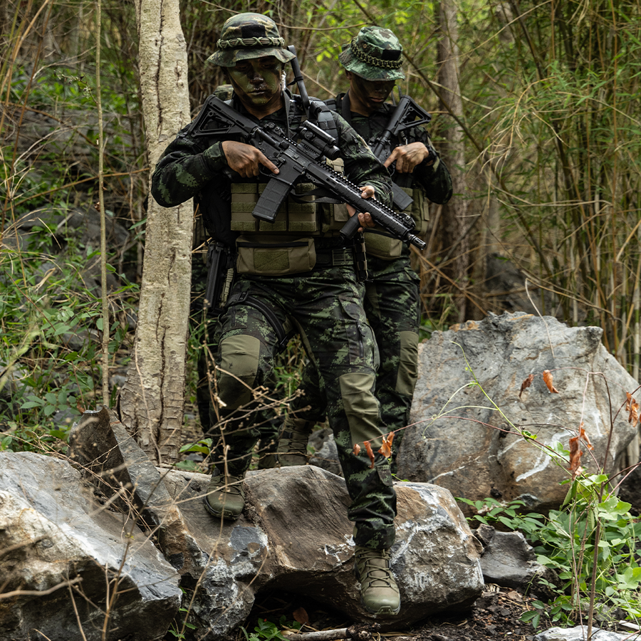 เสื้อทหาร VALOR PX - Native Combat Shirt เสื้อคอมแบทลายพราง ทหารบก