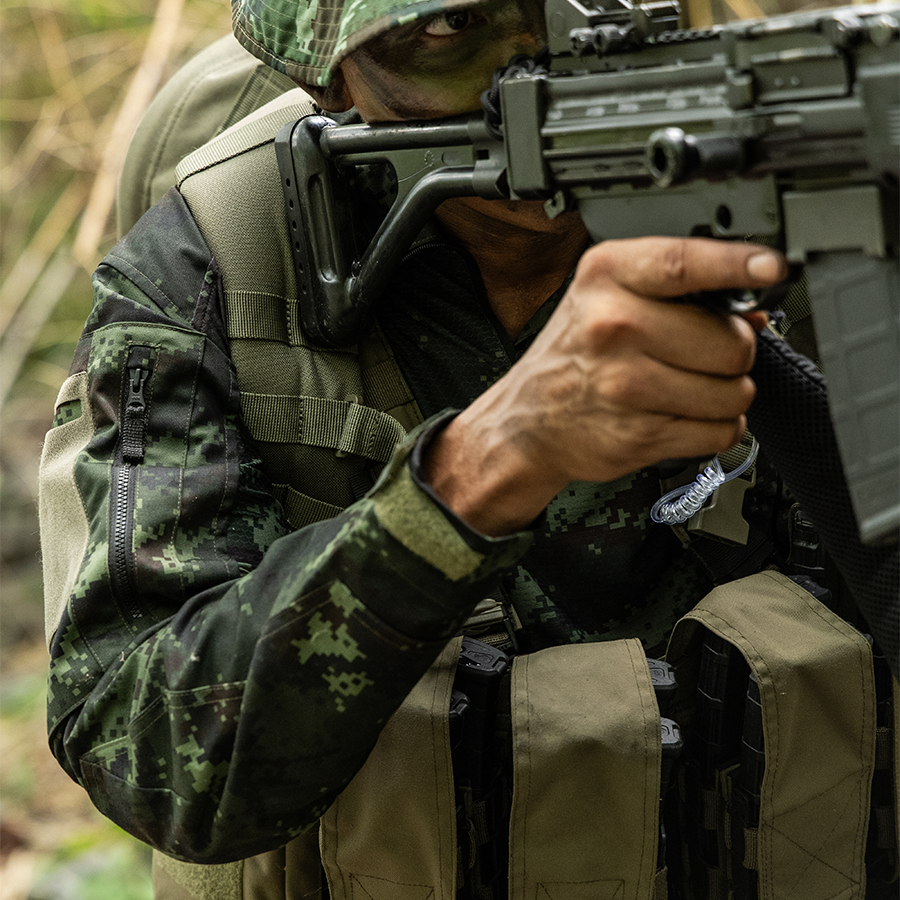 เสื้อทหาร VALOR PX - Native Combat Shirt เสื้อคอมแบทลายพราง ทหารบก