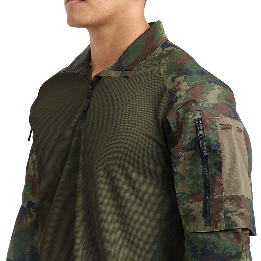 Valor PX - NATIVE COMBAT SHIRT, camouflage combat shirt, navy