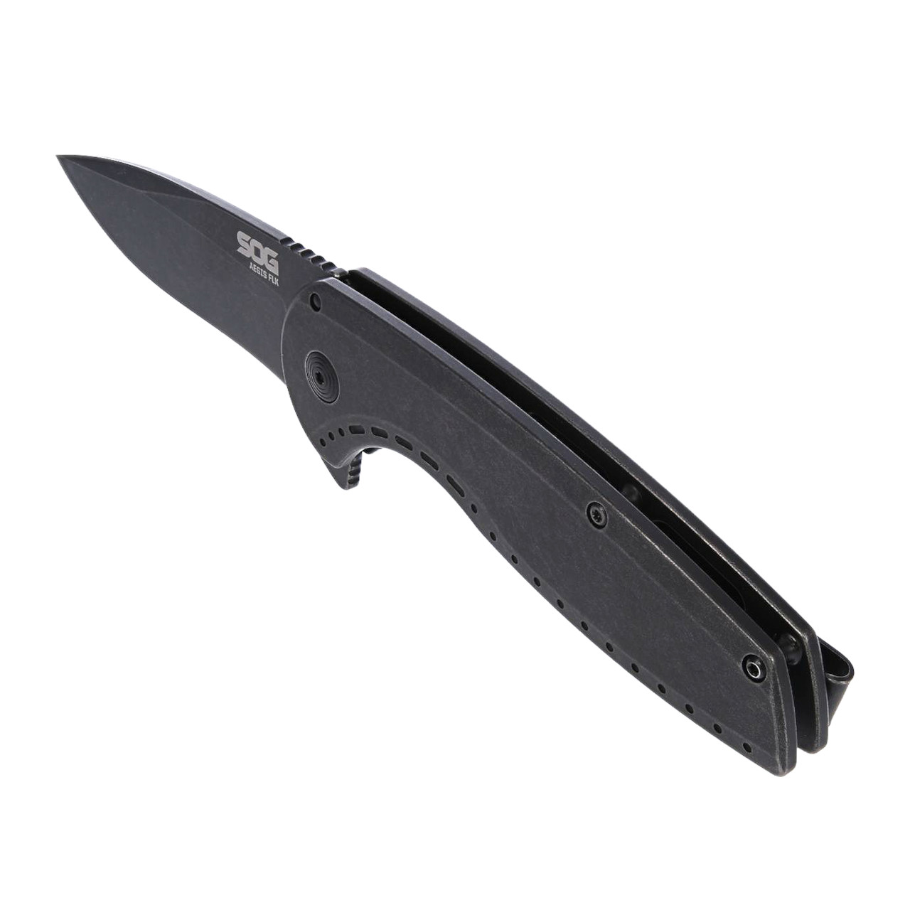 SOG - Aegis FLK 2.0 Stnwash Drop Point - BLACK