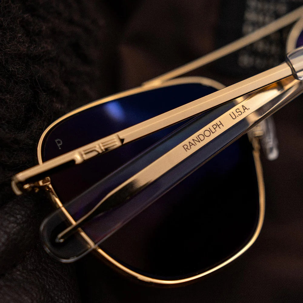 แว่นตา มาตรฐาน USA Randolph รุ่น Aviator Military Special Edition - 23k Gold