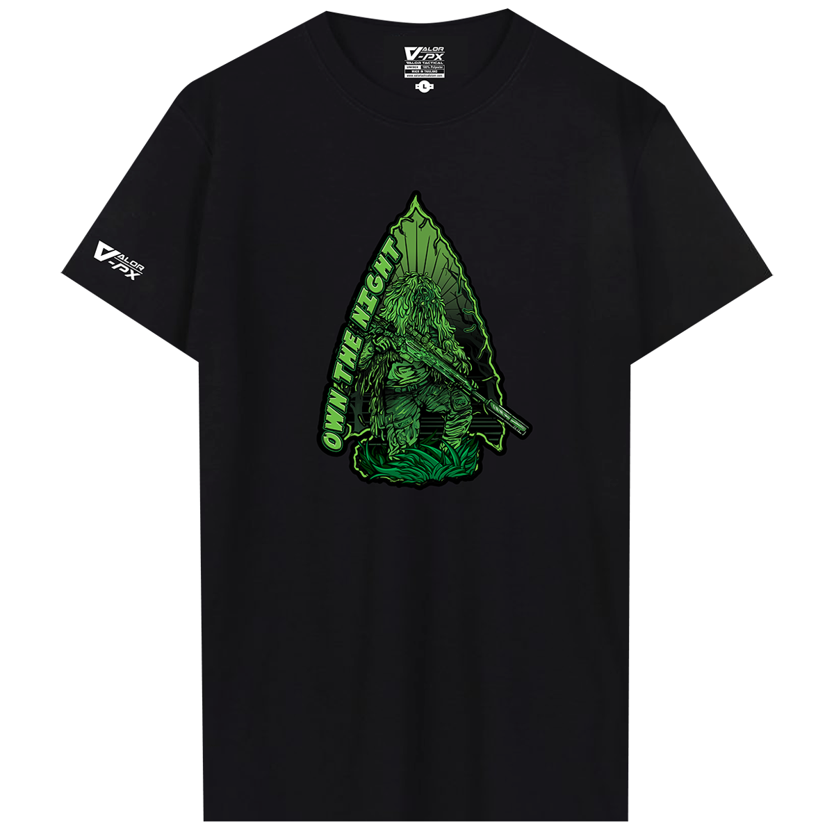 เสื้อยืดสกรีนลาย VALOR PX - OWN THE NIGHT T-Shirt เสื้อใส่เที่ยว ลายกราฟฟิค