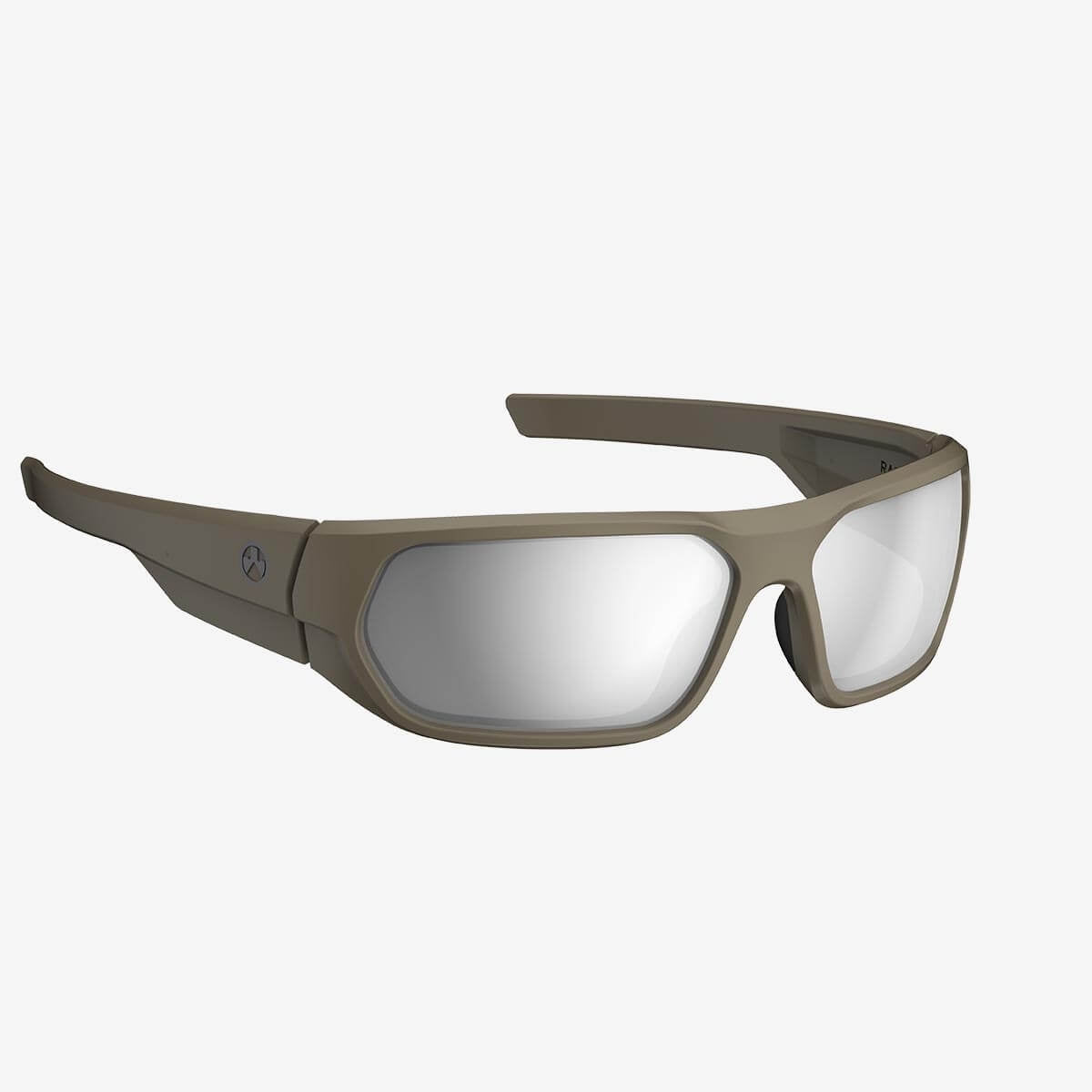 Magpul Radius Eyewear Polarized - Flat Dark Earth Frame, Gray Lens/Silver Mirror