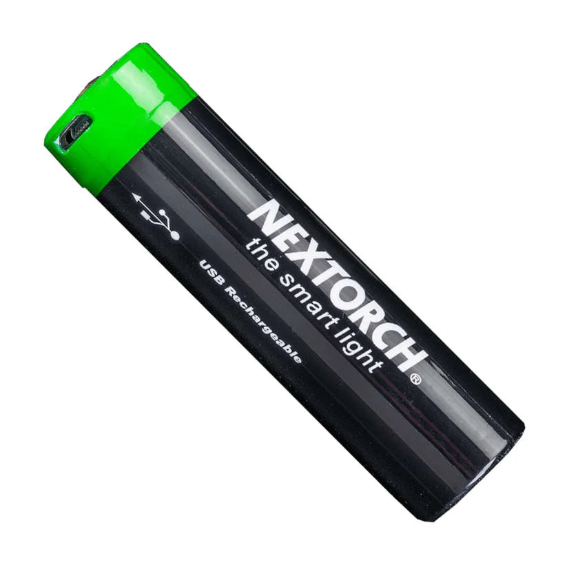 Nextorch - 18650 Rechargeable Lithium Battery 2600 MaH, USBC Charge