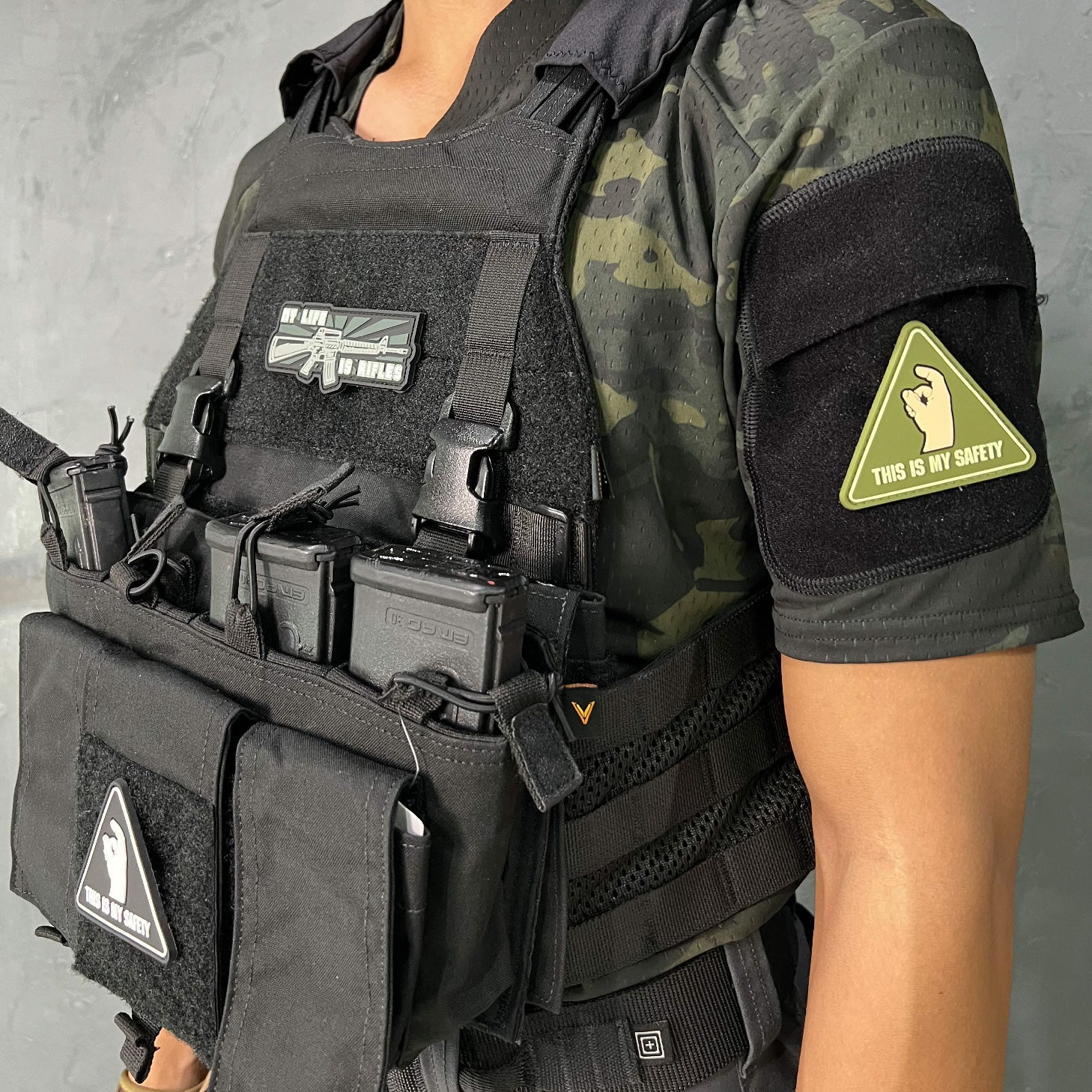 แพทซ์เวลโคร VALOR PX - PVC Patches this is my safety - Ranger green อาร์มพีวีซี ติดแขน