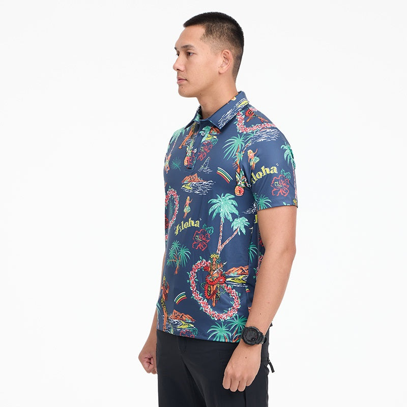 เสื้อฮาวาย VALOR PX - Aloha Vibe Polo Hawaii Shirts เสื้อใส่เที่ยว