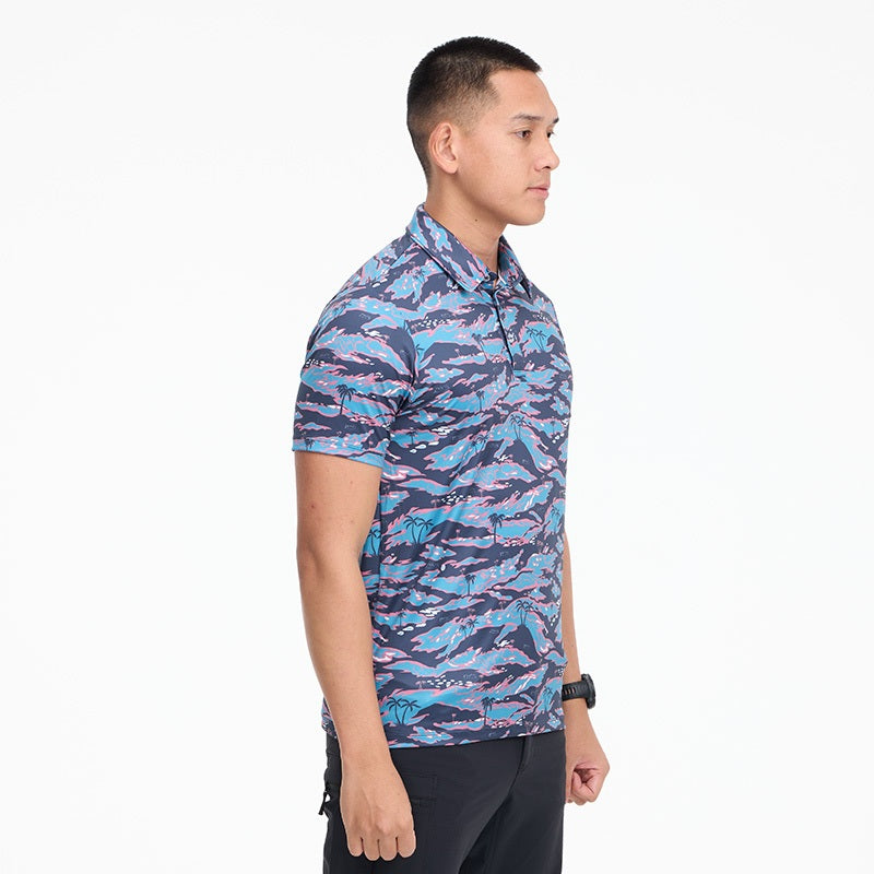 เสื้อฮาวาย VALOR PX - It's Time Polo Hawaii Shirt เสื้อใส่เที่ยว