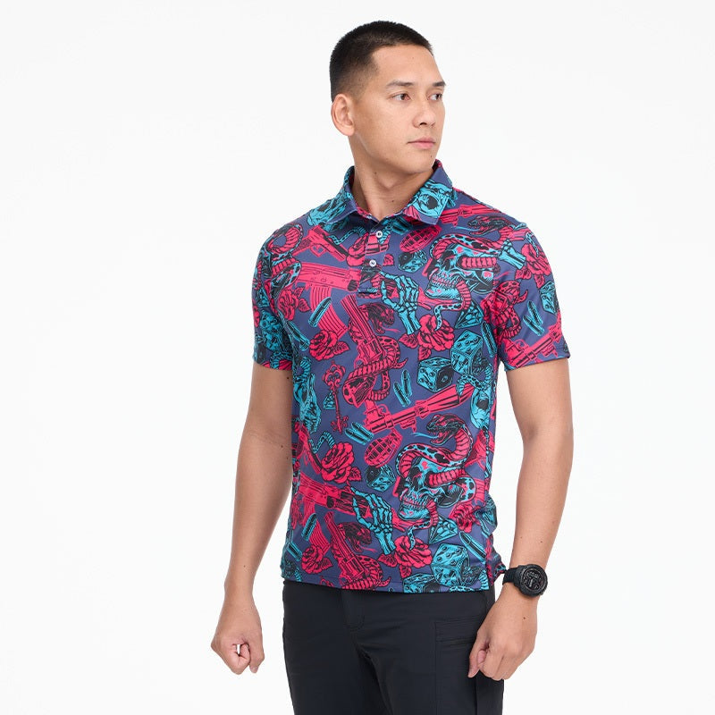 เสื้อฮาวาย VALOR PX - Venom Royale Polo Hawaii Shirt เสื้อใส่เที่ยว