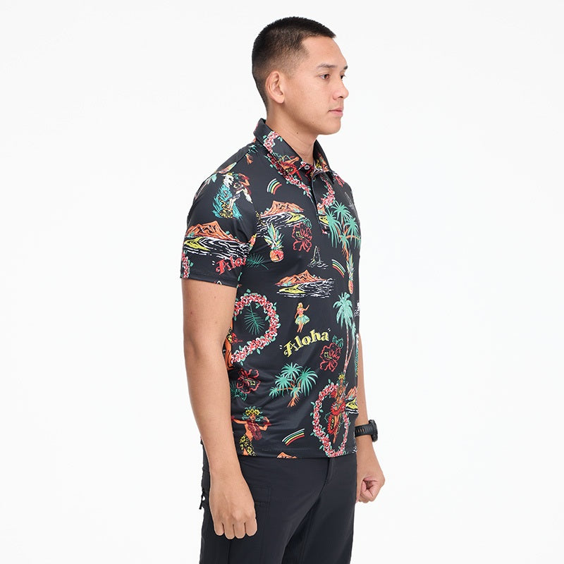 เสื้อฮาวาย VALOR PX - Aloha Vibe Polo Hawaii Shirts เสื้อใส่เที่ยว