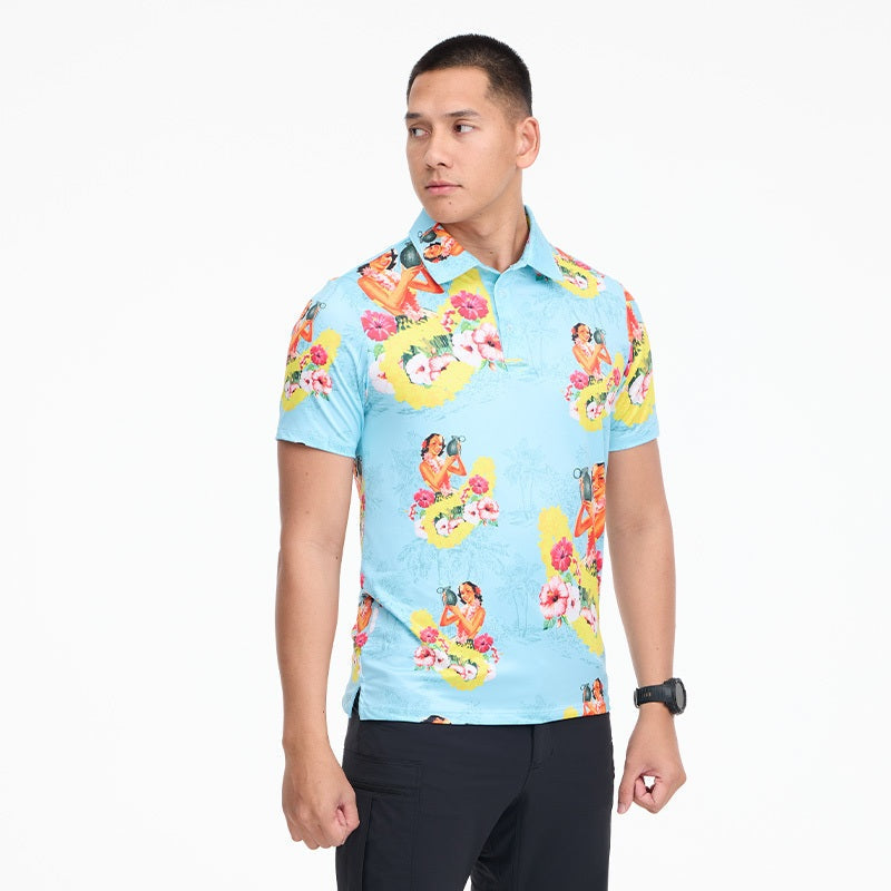 เสื้อฮาวาย VALOR PX - Girl Bomb Polo Hawaii Shirts เสื้อใส่เที่ยว