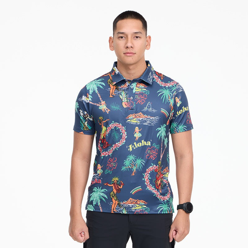 เสื้อฮาวาย VALOR PX - Aloha Vibe Polo Hawaii Shirts เสื้อใส่เที่ยว