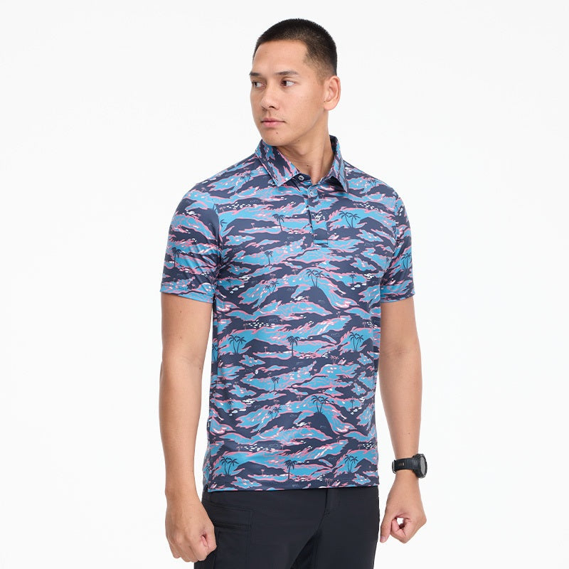 เสื้อฮาวาย VALOR PX - It's Time Polo Hawaii Shirt เสื้อใส่เที่ยว