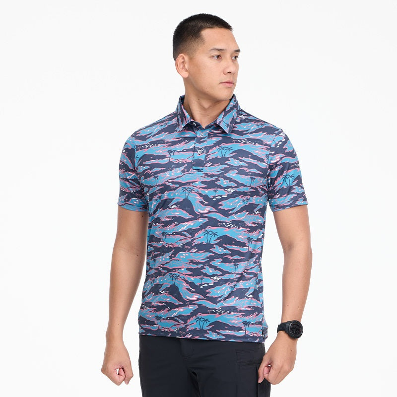 เสื้อฮาวาย VALOR PX - It's Time Polo Hawaii Shirt เสื้อใส่เที่ยว