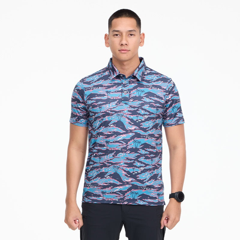 เสื้อฮาวาย VALOR PX - It's Time Polo Hawaii Shirt เสื้อใส่เที่ยว