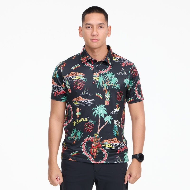 เสื้อฮาวาย VALOR PX - Aloha Vibe Polo Hawaii Shirts เสื้อใส่เที่ยว