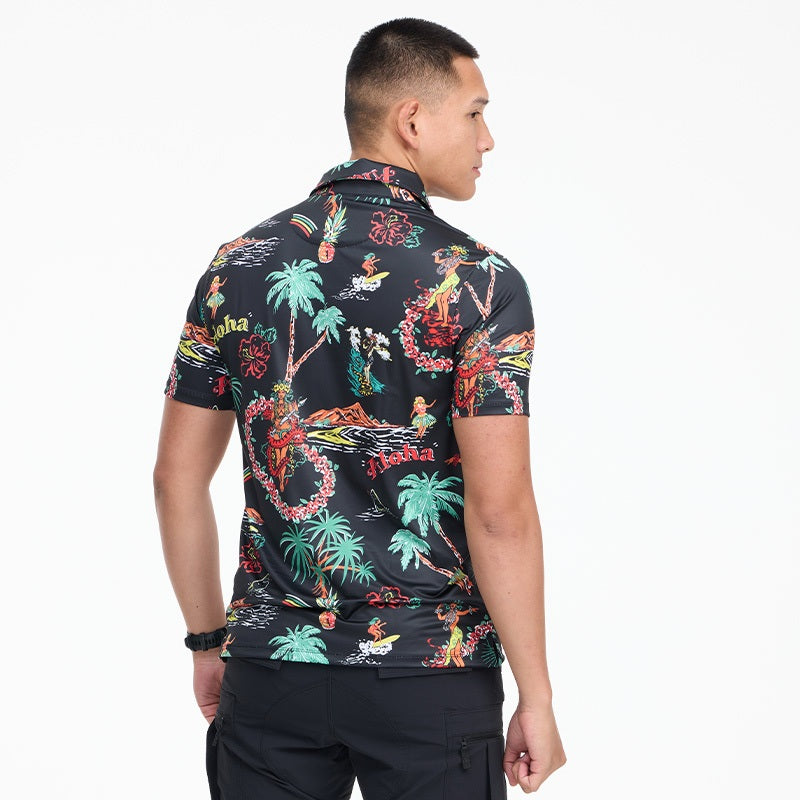 เสื้อฮาวาย VALOR PX - Aloha Vibe Polo Hawaii Shirts เสื้อใส่เที่ยว