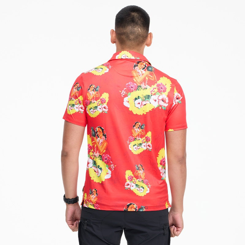 เสื้อฮาวาย VALOR PX - Girl Bomb Polo Hawaii Shirts เสื้อใส่เที่ยว