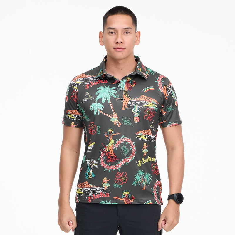 เสื้อฮาวาย VALOR PX - Aloha Vibe Polo Hawaii Shirts เสื้อใส่เที่ยว