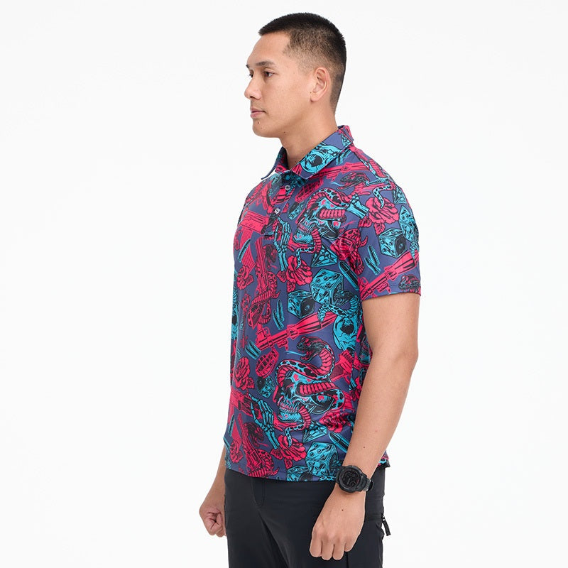 เสื้อฮาวาย VALOR PX - Venom Royale Polo Hawaii Shirt เสื้อใส่เที่ยว