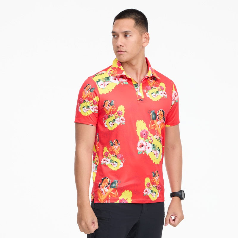 เสื้อฮาวาย VALOR PX - Girl Bomb Polo Hawaii Shirts เสื้อใส่เที่ยว
