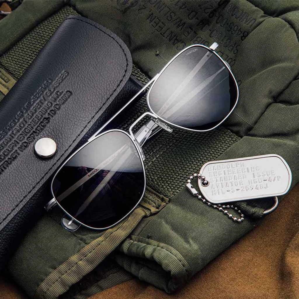 Randolph แว่นตา Aviator Military Special Edition Matte Chrome