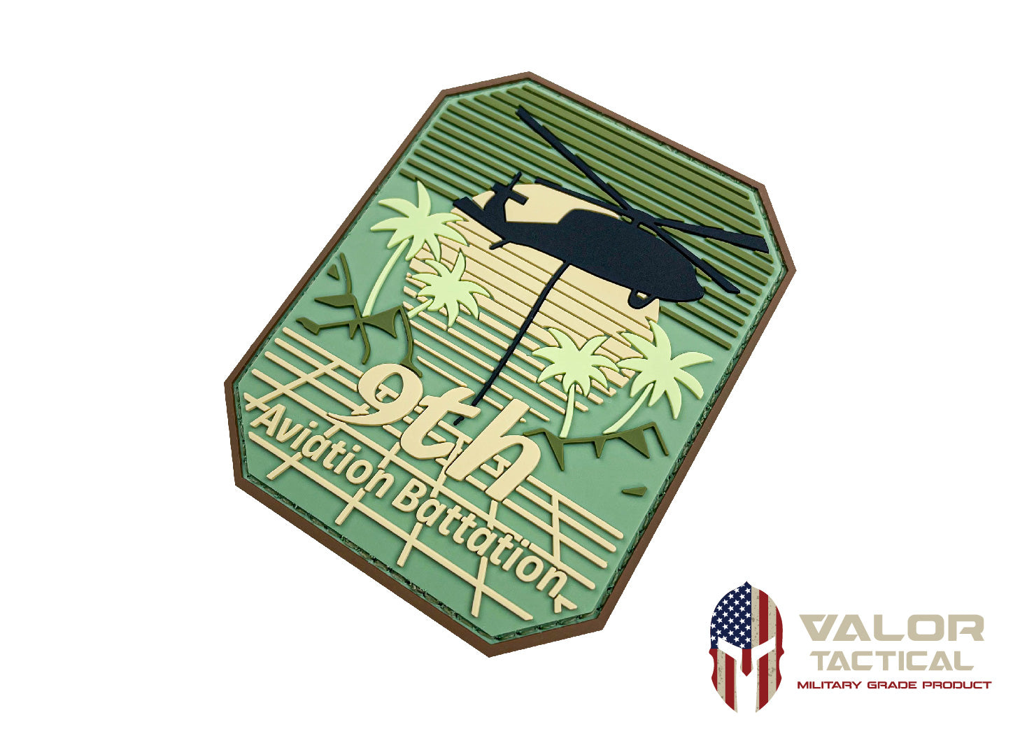 แพทซ์เวลโคร VALOR PX - PVC Patches 9th Aviation Battalion อาร์มพีวีซี ติดแขน