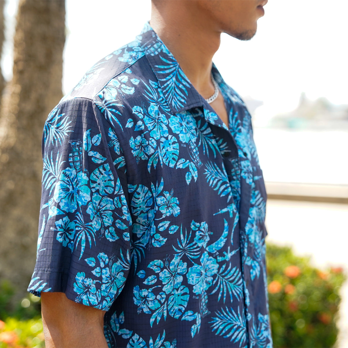 VALOR PX - Midnight Petal Hawaii Shirt