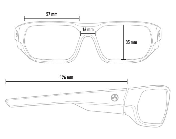 Magpul - Radius Eyewear, Polarized - Black Frame, Gray Lens/Silver Mirror